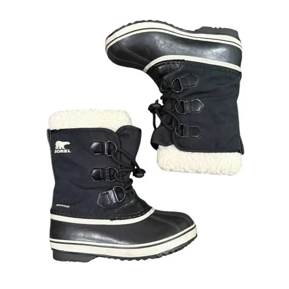 Sorel YOOT PAC Nylon Children's Waterproof Boot in Black, Size 1​